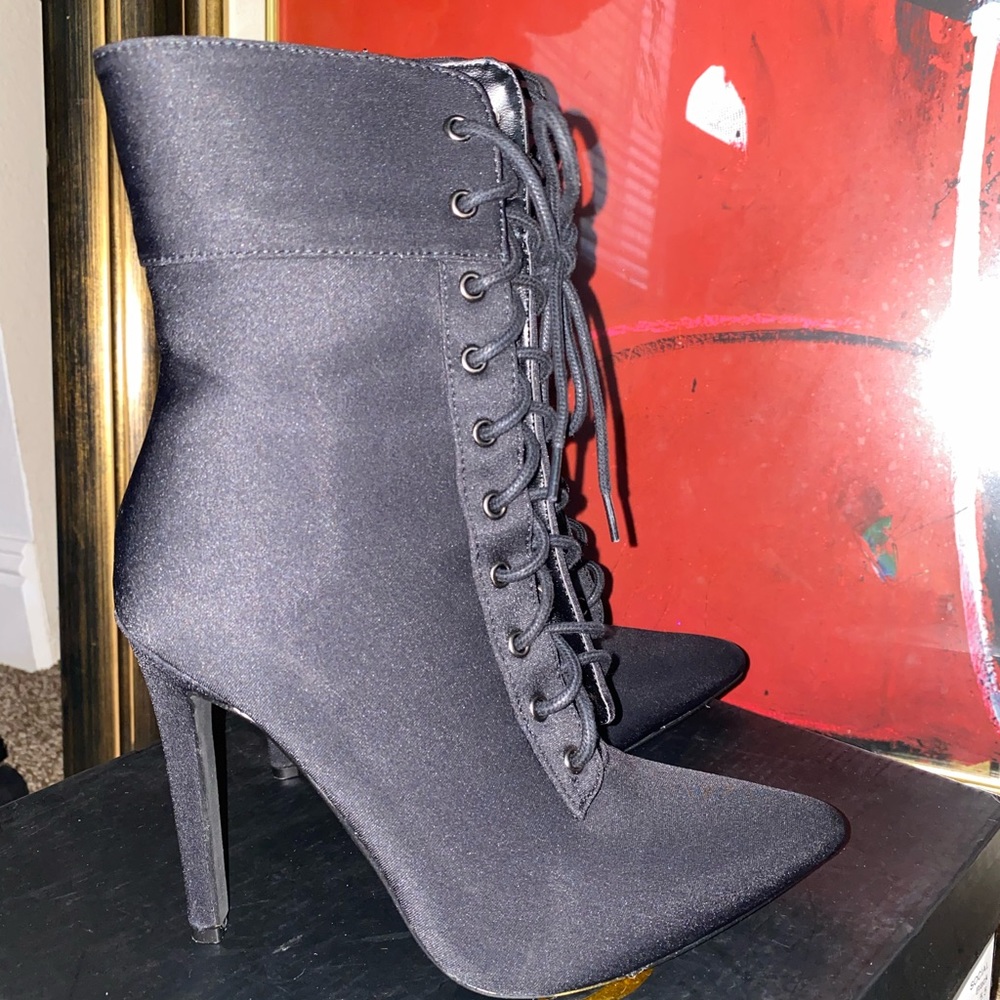 High heel booties